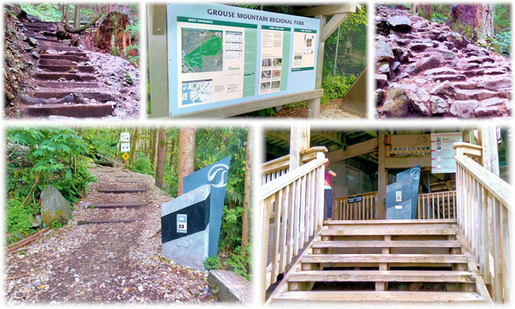 Grouse MTの Grouse Grind 画像５枚　コンボ