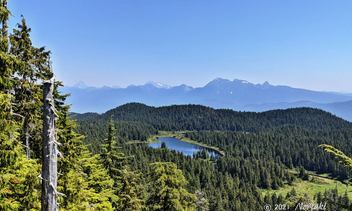 マンローレイクを見下ろせる高台 Munro Lake Overlook からの景色