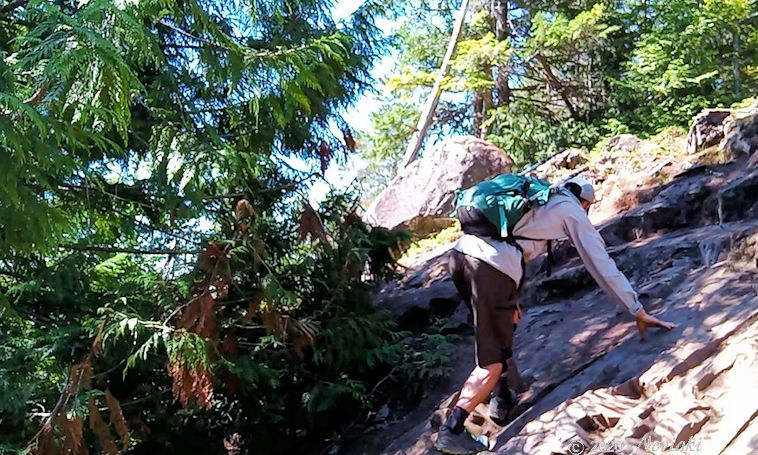 Tunnel Bluffs に行く途中のちょっとした岩場程度の画像
