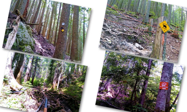 BCMC トレイルの注意　画像４枚